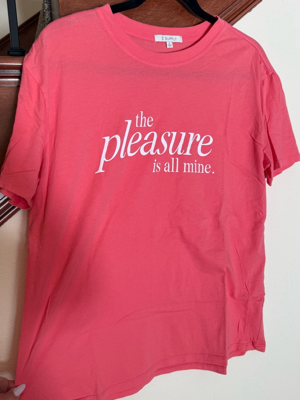 Z Supply Coral Pink Crewneck Tee